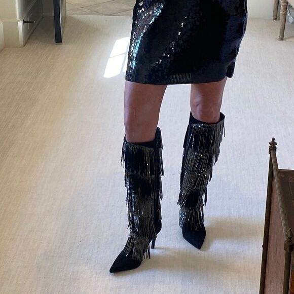 INC International Concepts rhinestone boots - Picture 1 of 8